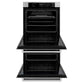 ZLINE Kitchen Package with 30 in. Stainless Steel Rangetop, 30 in. Over The Range Microwave with Traditional Handle and Double Wall Oven (3KP-RTOTRH30-AWD)