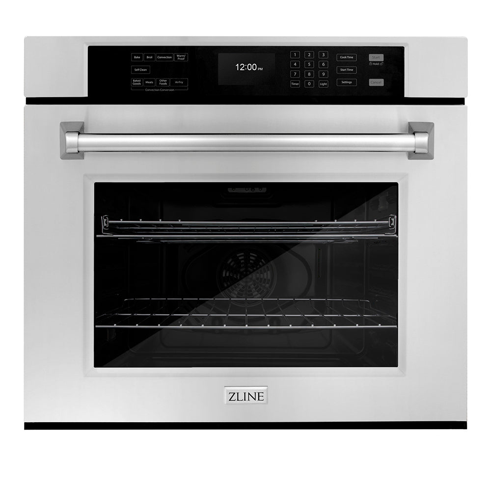 ZLINE 30 in. Professional True Convection Single Wall Oven with Air Fry and Self Clean in Stainless Steel (WAS-30) main image.