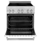 ZLINE 30 in. 4.0 cu. ft. Legacy Induction Range with 4 Element Cooktop and Electric Oven in Stainless Steel and White Matte Door, Open Box-Good Condition