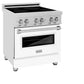 ZLINE 30 in. 4.0 cu. ft. Legacy Induction Range with 4 Element Cooktop and Electric Oven in Stainless Steel and White Matte Door, Open Box-Good Condition