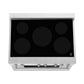ZLINE 36 in. 4.6 cu. ft. Legacy Induction Range with 5 Element Cooktop and Electric Oven in Stainless Steel and White Matte Door, Open Box-Great Condition