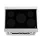ZLINE 36 in. 4.6 cu. ft. Legacy Induction Range with 5 Element Cooktop and Electric Oven in Stainless Steel and White Matte Door, Open Box-Good Condition