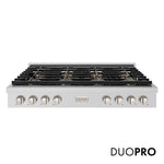 ZLINE 48 in. Paramount Gas Rangetop with 8 Burner DuoPro™ Cooktop in Stainless Steel