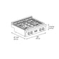 ZLINE Autograph Edition 30 in. Paramount Gas Rangetop with 4 Burner DuoPro™ Cooktop in Stainless Steel and Champagne Bronze Accents, Open Box-Great Condition