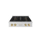 ZLINE Autograph Edition 30 in. Paramount Gas Rangetop with 4 Burner DuoPro™ Cooktop in Stainless Steel and Champagne Bronze Accents, Open Box-Great Condition