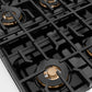 ZLINE Autograph Edition 30 in. Paramount Gas Rangetop with 4 Burner DuoPro™ Cooktop in Stainless Steel and Matte Black Accents, Open Box-Great Condition