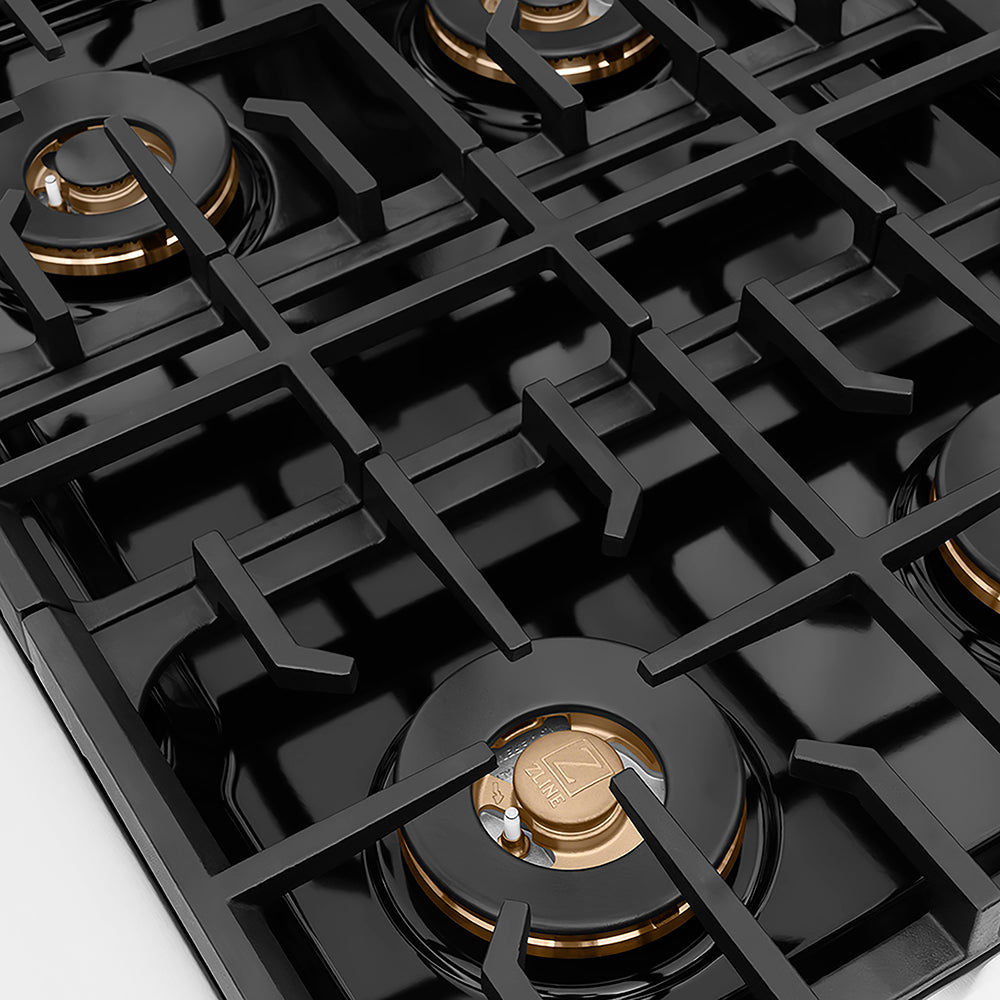 ZLINE Autograph Edition 30 in. Paramount Gas Rangetop with 4 Burner DuoPro™ Cooktop in Stainless Steel and Matte Black Accents, Open Box-Great Condition