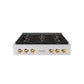 ZLINE Autograph Edition 36 in. Paramount Gas Rangetop with 6 Burner DuoPro™ Cooktop in Stainless Steel and Polished Gold Accents, Open Box-Great Condition