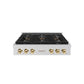 ZLINE Autograph Edition 36 in. Paramount Gas Rangetop with 6 Burner DuoPro™ Cooktop in Stainless Steel and Polished Gold Accents, Open Box-Good Condition