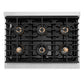 ZLINE Autograph Edition 36 in. Paramount Gas Rangetop with 6 Burner DuoPro™ Cooktop in Stainless Steel and Polished Gold Accents, Open Box-Great Condition