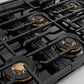 ZLINE Autograph Edition 36 in. Paramount Gas Rangetop with 6 Burner DuoPro™ Cooktop in Stainless Steel and Matte Black Accents, Open Box-Great Condition