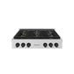 ZLINE Autograph Edition 36 in. Paramount Gas Rangetop with 6 Burner DuoPro™ Cooktop in Stainless Steel and Matte Black Accents, Open Box-Good Condition