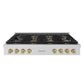 ZLINE Autograph Edition 48 in. Paramount Gas Rangetop with 8 Burner DuoPro™ Cooktop in Stainless Steel and Champagne Bronze Accents, Open Box-Great Condition