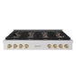 ZLINE Autograph Edition 48 in. Paramount Gas Rangetop with 8 Burner DuoPro™ Cooktop in Stainless Steel and Champagne Bronze Accents, Open Box-Good Condition