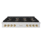 ZLINE Autograph Edition 48 in. Paramount Gas Rangetop with 8 Burner DuoPro™ Cooktop in Stainless Steel and Polished Gold Accents, Open Box-Great Condition