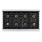 ZLINE Autograph Edition 48 in. Paramount Gas Rangetop with 8 Burner DuoPro™ Cooktop in Stainless Steel and Polished Gold Accents, Open Box-Great Condition