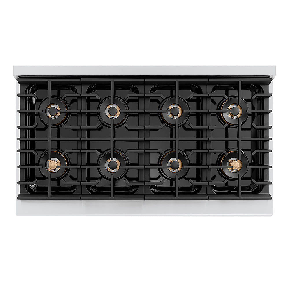 ZLINE Autograph Edition 48 in. Paramount Gas Rangetop with 8 Burner DuoPro™ Cooktop in Stainless Steel and Matte Black Accents, Open Box-Great Condition