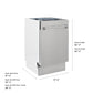 ZLINE 18 in. Tallac Series 3rd Rack Dishwasher with Auto Door Open Drying, 51dBa, Stainless Steel Panel (DWV-304-18)