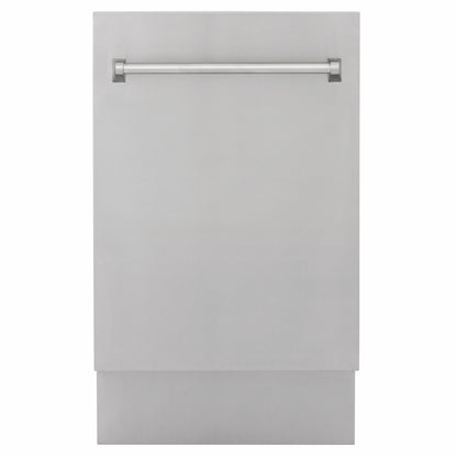 ZLINE 18 in. Tallac Series 3rd Rack Dishwasher with Auto Door Open Drying, 51dBa, Stainless Steel Panel (DWV-304-18)