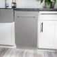 ZLINE 18 in. Tallac Series 3rd Rack Dishwasher with Auto Door Open Drying, 51dBa, Stainless Steel Panel (DWV-304-18)