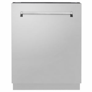 ZLINE 24 in. Tallac Series 3rd Rack Dishwasher with Auto Door Open Drying, 51dBa, Stainless Steel Panel (DWV-304-24)