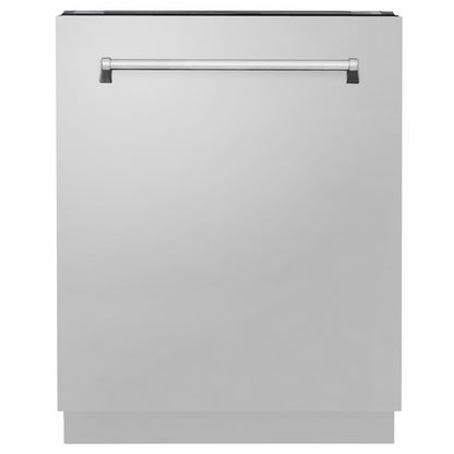 ZLINE 24 in. Tallac Series 3rd Rack Dishwasher with Auto Door Open Drying, 51dBa, Stainless Steel Panel (DWV-304-24)
