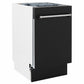 ZLINE 18 in. Tallac Series 3rd Rack Dishwasher with Auto Door Open Drying, 51dBa, Black Matte Panel (DWV-BLM-18) side.