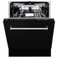 ZLINE 24 in. Tallac Series 3rd Rack Dishwasher with Auto Door Open Drying, 51dBa, Black Matte Panel (DWV-BLM-24)