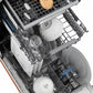 ZLINE 18 in. Tallac Series 3rd Rack Dishwasher with Auto Door Open Drying, 51dBa, Copper Panel (DWV-C-18) from above, with dishes on racks.