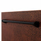 ZLINE 18 in. Tallac Series 3rd Rack Dishwasher with Auto Door Open Drying, 51dBa, Hand-Hammered Copper Panel (DWV-HH-18) close-up, handle location.
