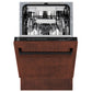 ZLINE 18 in. Tallac Series 3rd Rack Dishwasher with Auto Door Open Drying, 51dBa, Hand-Hammered Copper Panel (DWV-HH-18)