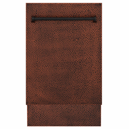 ZLINE 18 in. Tallac Series 3rd Rack Dishwasher with Auto Door Open Drying, 51dBa, Hand-Hammered Copper Panel (DWV-HH-18)