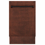 ZLINE 18 in. Tallac Series 3rd Rack Dishwasher with Auto Door Open Drying, 51dBa, Hand-Hammered Copper Panel (DWV-HH-18) main image.