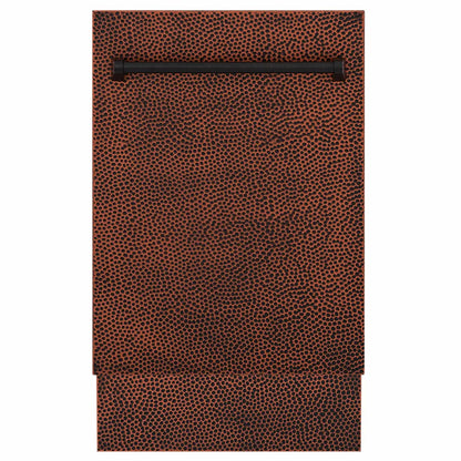 ZLINE 18 in. Tallac Series 3rd Rack Dishwasher with Auto Door Open Drying, 51dBa, Hand-Hammered Copper Panel (DWV-HH-18) main image.