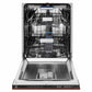 ZLINE 24 in. Tallac Series 3rd Rack Dishwasher with Auto Door Open Drying, 51dBa, Hand-Hammered Copper Panel (DWV-HH-24)