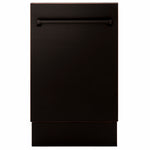 ZLINE 18 in. Tallac Series 3rd Rack Dishwasher with Auto Door Open Drying, 51dBa, Oil-Rubbed Bronze Panel (DWV-ORB-18) main image.