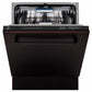 ZLINE 24 in. Tallac Series 3rd Rack Dishwasher with Auto Door Open Drying, 51dBa, Oil-Rubbed Bronze Panel (DWV-ORB-24)