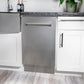 ZLINE 18 in. Tallac Series 3rd Rack Dishwasher with Auto Door Open Drying, 51dBa, Satin Stainless Steel Panel (DWV-SN-18)