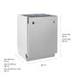 ZLINE 24 in. Tallac Series 3rd Rack Dishwasher with Auto Door Open Drying, 51dBa, Satin Stainless Steel Panel (DWV-SN-24)