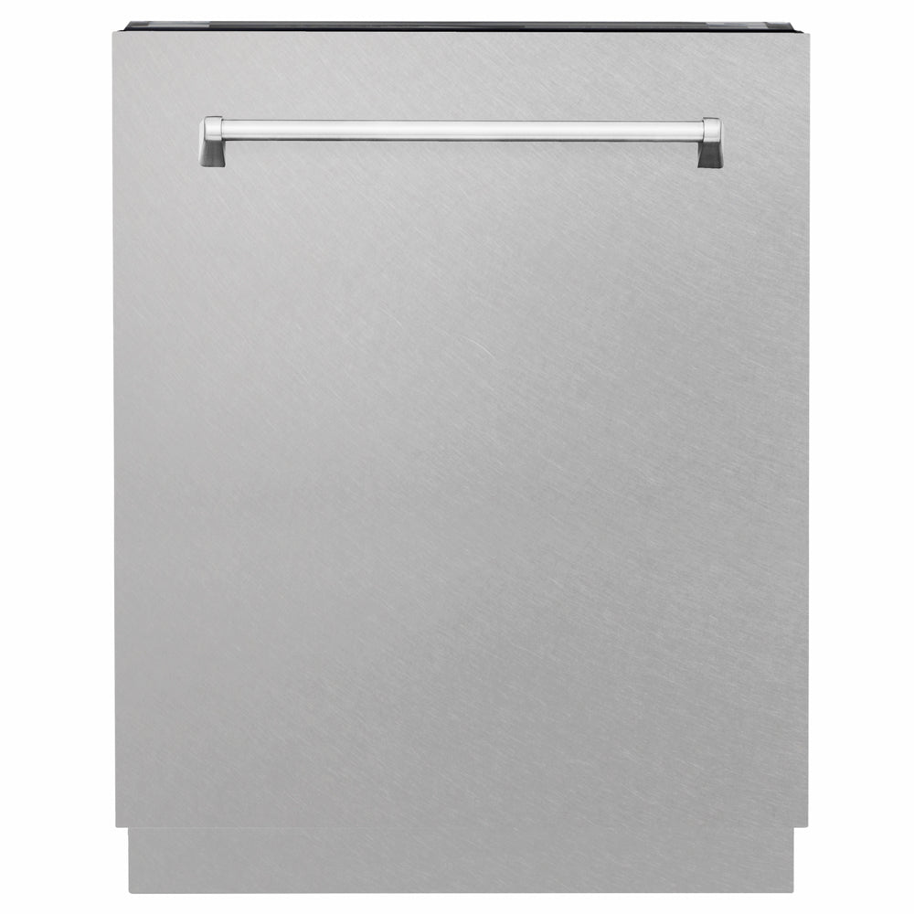 ZLINE 24 in. Tallac Series 3rd Rack Dishwasher with Auto Door Open Drying, 51dBa, Satin Stainless Steel Panel (DWV-SN-24)