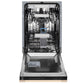 ZLINE 18 in. Tallac Series 3rd Rack Dishwasher with Auto Door Open Drying, 51dBa, Unfinished Wood Panel (DWV-UF-18)