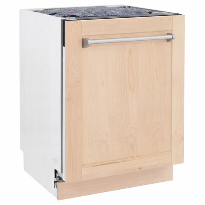 ZLINE 24 in. Tallac Series 3rd Rack Dishwasher with Auto Door Open Drying, 51dBa, Unfinished Wood Panel (DWV-UF-24)