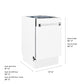 ZLINE 18 in. Tallac Series 3rd Rack Dishwasher with Auto Door Open Drying, 51dBa, White Matte Panel (DWV-WM-18)