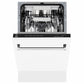 ZLINE 18 in. Tallac Series 3rd Rack Dishwasher with Auto Door Open Drying, 51dBa, White Matte Panel (DWV-WM-18)