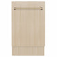 ZLINE Autograph Edition 18 in. Tallac Series 3rd Rack Dishwasher with Auto Door Open Drying, 51dBa, Panel Ready with Champagne Bronze Handle (DWVZ-18-CB)