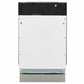 ZLINE Autograph Edition 18 in. Tallac Series 3rd Rack Dishwasher with Auto Door Open Drying, 51dBa, Panel Ready with Matte Black Handle (DWVZ-18-MB) front.