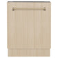ZLINE Autograph Edition 24 in. Tallac Series 3rd Rack Dishwasher with Auto Door Open Drying, 51dBa, Panel Ready with Champagne Bronze Handle (DWVZ-24-CB)