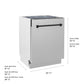 ZLINE Autograph Edition 24 in. Tallac Series 3rd Rack Dishwasher with Auto Door Open Drying, 51dBa, Stainless Steel Panel with Matte Black Handle (DWVZ-304-24-MB)