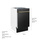 ZLINE Autograph Edition 18 in. Tallac Series 3rd Rack Dishwasher with Auto Door Open Drying, 51dBa, Black Stainless Steel Panel with Champagne Bronze Handle (DWVZ-BS-18-CB)
