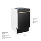 ZLINE Autograph Edition 18 in. Tallac Series 3rd Rack Dishwasher with Auto Door Open Drying, 51dBa, Black Stainless Steel Panel with Polished Gold Handle (DWVZ-BS-18-G)